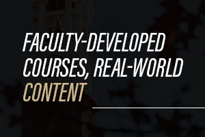 Faculty-Developed Courses, Real-World Content